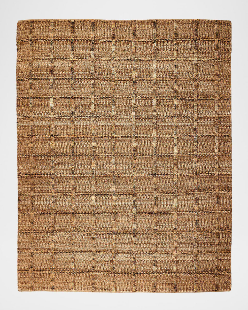 Grid Hand-Woven Jute Rug, 8' x 10'